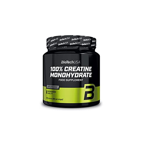 BioTechUSA 100% Creatine Monohydrate | Creatina de Grado Farmacéutico | Micronizada | Vegana | Libre de Gluteni, 300 g