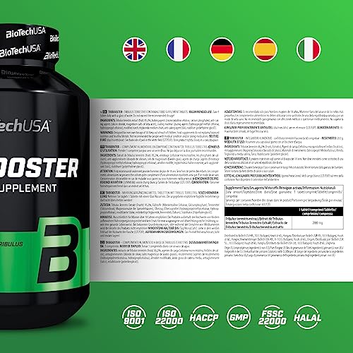 BioTechUSA Tribooster Suplemento dietético en un comprimido que contiene 2000 mg de extracto de abrojo, 120 comprimidos