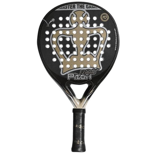 Black Crown - Pala de Padel Piton Limited - Forma redonda - Superficie rugosa - Control y potencia - Protector de marco - Peso 355 gr - Marco 38 mm - Resistente - Balance medio