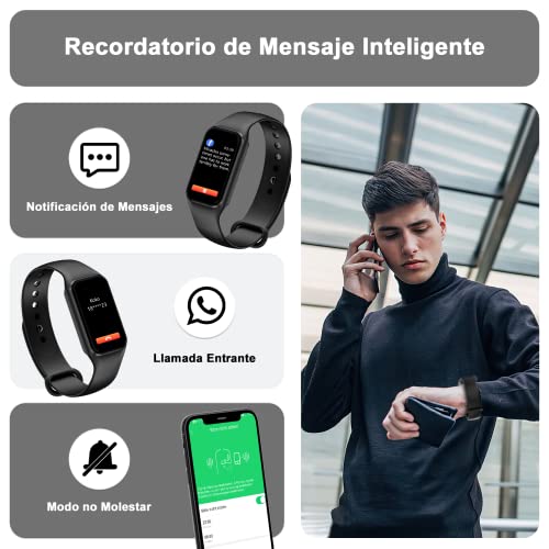 Blackview Smartwatch, Reloj Inteligente Hombre Mujer - Oxímetro(SpO2) Caloría Podómetro Sueño Pulsometro | Pantalla de 1,47 Pulgadas, iP68 Impermeable, Pulsera Actividad Compatible con Android e iOS