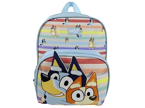 Bluey- Mochila, Preescolar, Bolsa, Material Escolar, Multicolor, Producto Oficial (CyP Brands)