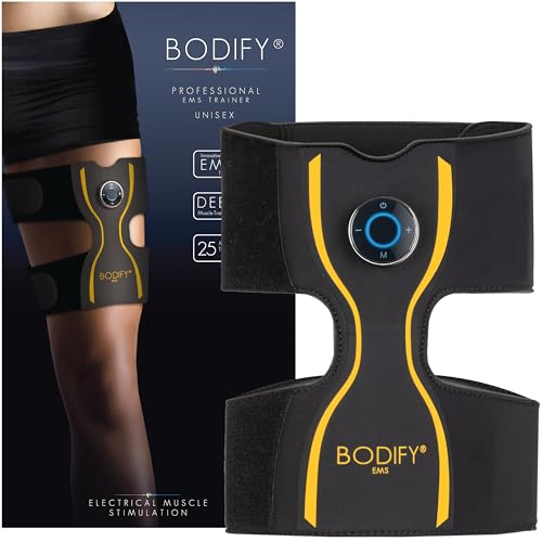 ¡Bodify® EMS Entrenador de Piernas Pro - Estimulación dirigida de los músculos de Las piernas! - Dispositivo de estimulación de los músculos de los Muslos - Entrenador Muscular EL Original