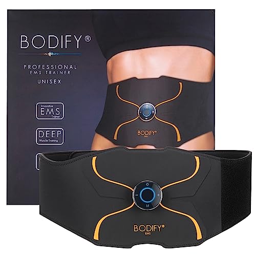 Bodify® Entrenador EMS para Abdominales Pro - ¡Estimulación focalizada de los Abdominales! - Desarrollo Muscular - Entrenador Abdominal - Dispositivo de estimulación Muscular Abdominal - El Original