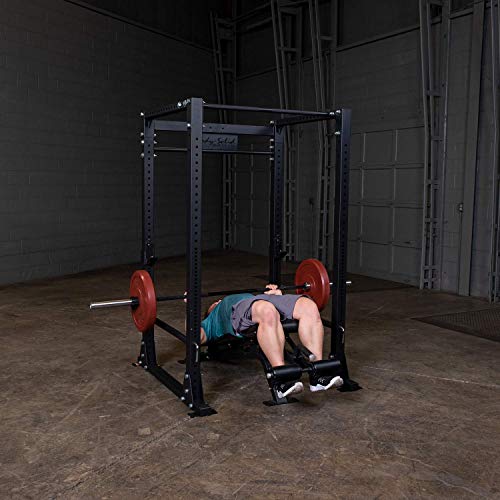 Body-Solid GPR400 Power Rack con capacidad de peso de 100 libras para sentadillas, levantamiento de peso y entrenamiento de levantamiento de pesas, negro