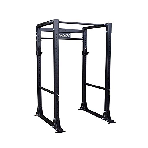 Body-Solid GPR400 Power Rack con capacidad de peso de 100 libras para sentadillas, levantamiento de peso y entrenamiento de levantamiento de pesas, negro