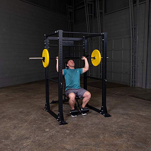 Body-Solid GPR400 Power Rack con capacidad de peso de 100 libras para sentadillas, levantamiento de peso y entrenamiento de levantamiento de pesas, negro