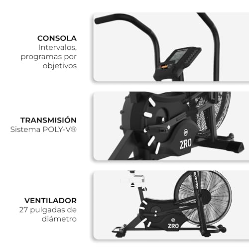 Bodytone Airbike Bicicleta indoor con resistencia al aire, con pantalla LCD - ZROBv1