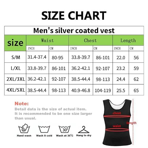 Bogutongjin Chaleco Sauna Adelgazante,Camiseta Reductora Hombre, Camiseta Tirantes Deporte para Sudar Rapido & Reducir Abdomen Gym Running Fitness (L/XL)