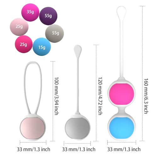 Bolas de entrenamiento para el suelo pélvico, entrenamiento del suelo pélvico para mujeres, bolas de ejercicio de silicona para el control de la vejiga y ejercicios de suelo pélvico