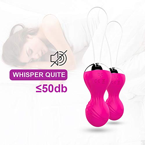 Bolas Kegel a distancia con vibración para fortalecer y apretar el suelo pélvico – Pesos de silicona para ejercicios de Kegel para principiantes - Bolas de Ben Wa para mujeres