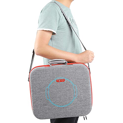 Bolsa de Almacenamiento Multifunción Portátil EVA, Máquina de Juego de Protección Redonda Completa, Bolsa de Hombro de Máquina de Juego Duradera para Base de Anillo de Fitness para Host de Interruptor