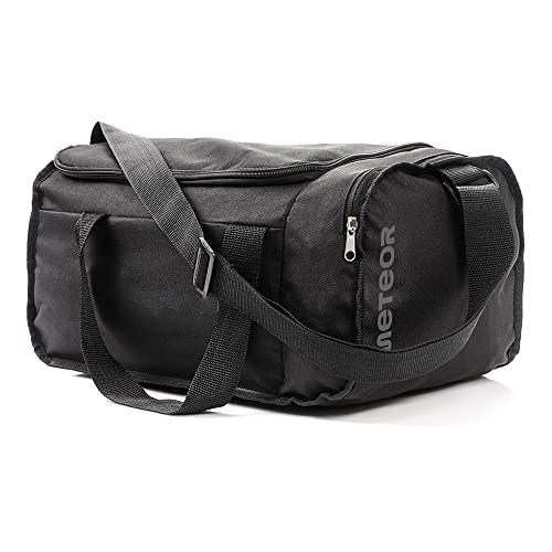 Bolsa de Deporte Gimnasio Fitness Viaje Vacaciones Deportiva - Bolso Universal con Bandolera - Bolsa plegada Ideal para jóvenes y Adultos, Hombre y Mujer 20L y 40L (Negro2, 40 L)