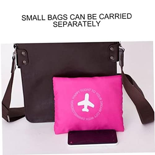 Bolsa de lona de viaje plegable, bolso de viaje de nylon impermeable para mujeres equipaje de transporte de la bolsa de transporte ligero para las vacaciones, la salida, el gimnasio, la rosa roja