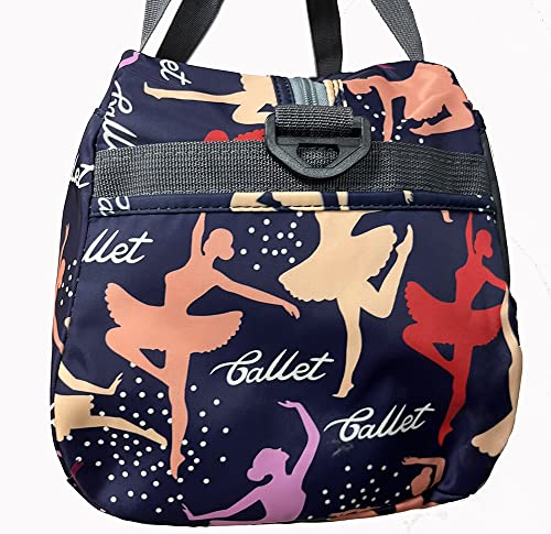 Bolsa de lona para niños y niñas, para danza de ballet, práctica, deportes, animadoras, gimnasia, fin de semana, viaje corto durante la noche, tamaño de mano, M, bolsa de baile para niñas lindo