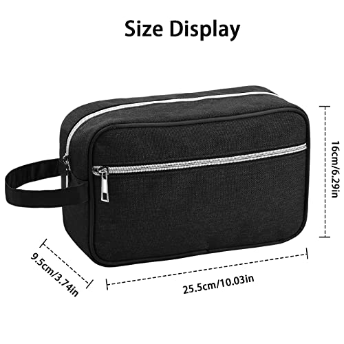 Bolsas de Aseo, Neceser De Viaje, Neceser Maquillaje Resistente Las Manchas con Gancho Colgante para Mujer y Hombre, Bolsa de Aseo Colgantes para Viajes, Gimnasio, Negocios y Vacaciones（Negro）