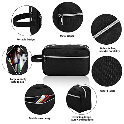 Bolsas de Aseo, Neceser De Viaje, Neceser Maquillaje Resistente Las Manchas con Gancho Colgante para Mujer y Hombre, Bolsa de Aseo Colgantes para Viajes, Gimnasio, Negocios y Vacaciones（Negro）