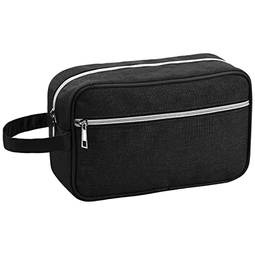 Bolsas de Aseo, Neceser De Viaje, Neceser Maquillaje Resistente Las Manchas con Gancho Colgante para Mujer y Hombre, Bolsa de Aseo Colgantes para Viajes, Gimnasio, Negocios y Vacaciones（Negro）