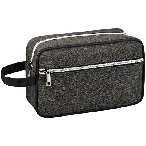 Bolsas de Aseo, Neceser De Viaje, Neceser Maquillaje Resistente Las Manchas con Gancho Colgante para Mujer y Hombre, Bolsa de Aseo Colgantes para Viajes, Gimnasio, Negocios y Vacaciones（Gris）