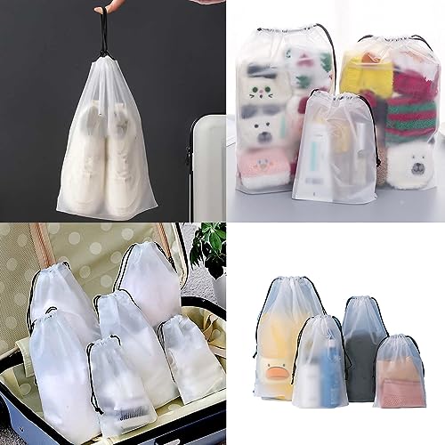 Bolsas para Zapatos 25 PCS Bolsas Transparentes con Cordón, Zapatos de Viaje Bolsa de Acabado, Multifunción Impermeable Bolsa a Prueba de Polvo Zapatos, para Cosméticos Ropa Calzado Artículos Viajes