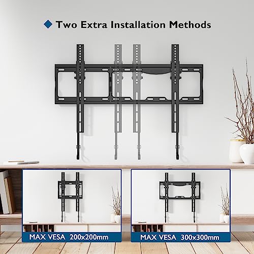 BONTEC Soporte TV Pared para Televisores de 37-86 Pulgadas de LED LCD Plasma, Soporte Inclinable con Capacidad de hasta 75 kg, Máx VESA 600x400mm