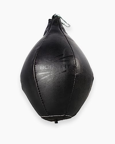 BOOMFIT Speed Ball Saco (Pera) de Boxeo, Unisex-Adult, Black, One Size