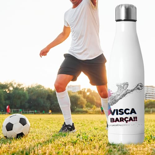 Botella Agua Barcelona FC. Botella termica personalizada nombre y colores de tu equipo de fútbol. Tu Botellas de acero inoxidable térmicas de Doble Capa y del Barça. El Regalo ideal del Barcelona fc