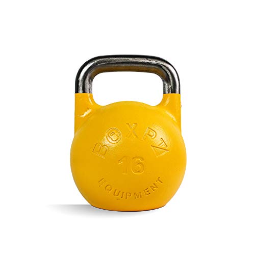 BOXPT equipment Kettlebell de Competición en Hierro Cromado Amarillo (16kg)