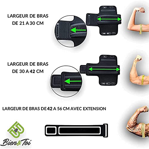 Brazalete para Smartphone tamaño L/iPhone 13 Mini/ 12mini /11 pro/SE/X/XS/6/6S/7/8 Samsung S9/S10/A40/A5/A3 Funda Deportiva para móviles de hasta 6,1"