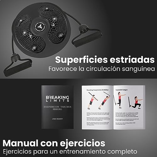 Breaking Limits Slimy Ejercicio Giratorio - Gym Disco Torsion - Twister Board Entrenamiento de Cintura - Disco Twister Disc Gim - Tabla giratoria para abdominales