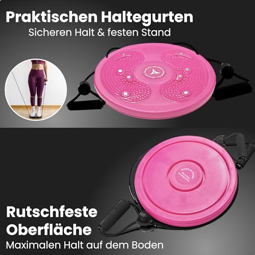 Breaking Limits Waist Twister - Tocadiscos, tabla giratoria para entrenamiento abdominales, piernas, glúteos, ejercicio de cadera, asas, entrenador de equilibrio, tabla tambaleante para adultos, ideal