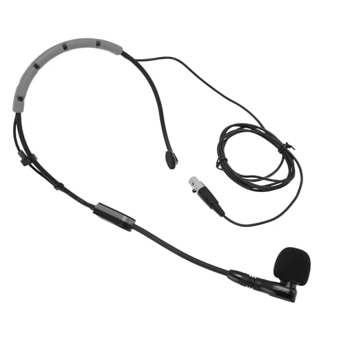 BROLEO Micrófono de Cabeza, Micrófono para Auriculares de Fitness, Estructura Hidrofóbica, Resistente Al Sudor con Parabrisas para SM31 (Grey)