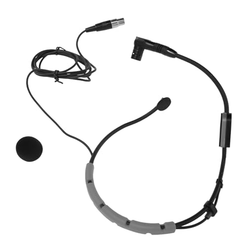 BROLEO Micrófono de Cabeza, Micrófono para Auriculares de Fitness, Estructura Hidrofóbica, Resistente Al Sudor con Parabrisas para SM31 (Grey)