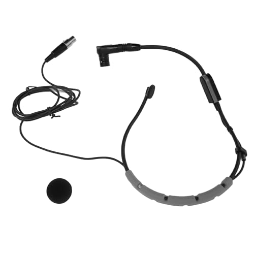 BROLEO Micrófono de Cabeza, Micrófono para Auriculares de Fitness, Estructura Hidrofóbica, Resistente Al Sudor con Parabrisas para SM31 (Grey)