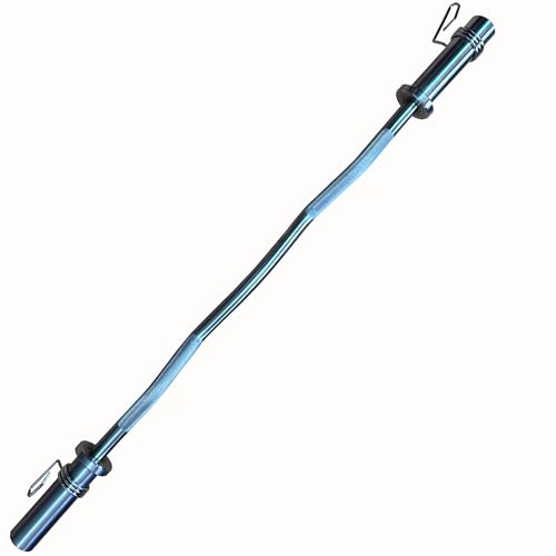 BSFIT Barra SZ - EZ olímpica 50mm Pesas Barbell, curvada de 120 cm para discos Bumper profesional hasta 250kg maciza