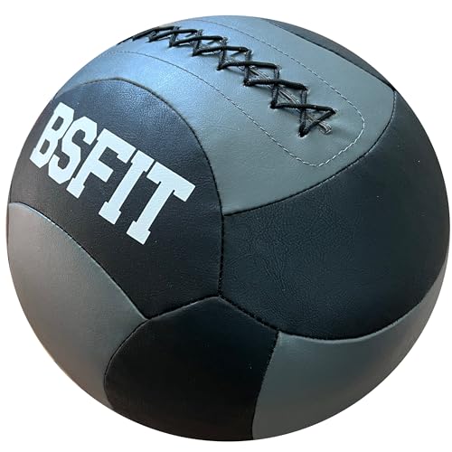 BSFIT Wall Ball 9 kg Pelota Ideal para Ejercicios de Functional Fitness, fortalecimiento y tonificación Muscular - Agarre Antideslizante Workout, Balon Medicinal