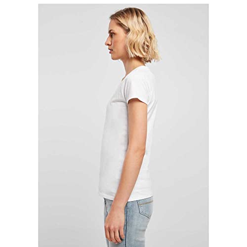 Build Your Brand Camiseta básica para Mujer, Blanco, M