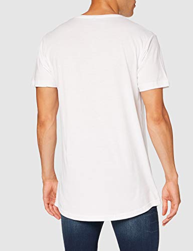 Build Your Brand Shaped Long Tee, Camiseta Hombre, Blanco, L