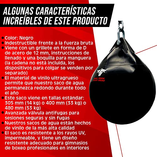 Bull DOZA Fight Wear Basic Line 53kg - Bolsa de Boxeo de Agua, Resistente, Impermeable, Varios tamaños