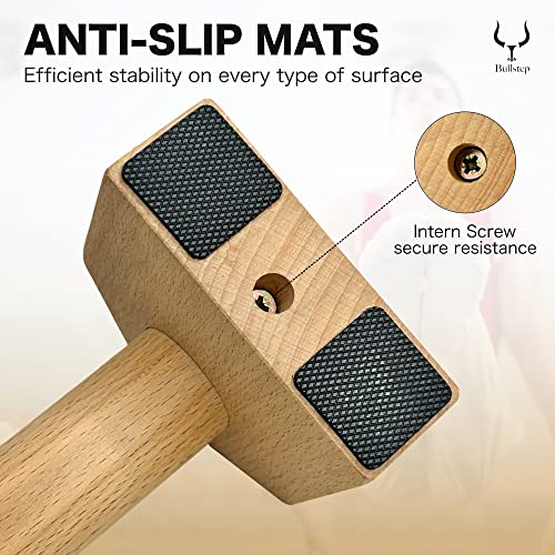 Bullstep Barras Paralelas Calistenia Madera Portables, Barra flexiones Baja Push Up, Agarres Paralelos Antideslizantes Para Gimnasia Fitness Yoga, Accesorios Crossfit