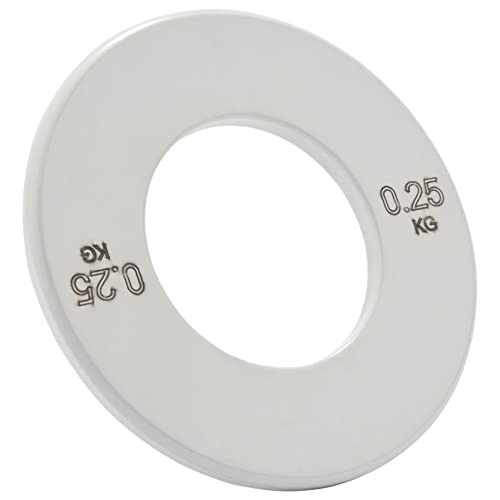 Bzocio Pesas Fraccionales Pesas Fraccionadas Mini Placas de Pesas Placas de Entrenamiento de Fuerza Accesorio de Disco Preciso Blanco 0,25Kg