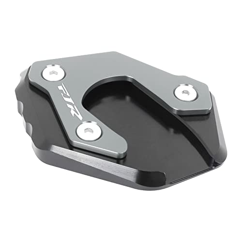 Caballete lateral para motocicleta Accesorios de motocicleta CNC Kickstand pie soporte lateral extensión ampliadora Pad placa de soporte para Ya-ma-ha FJR1300 FJR 1300 2001-2019 ( Color : Titanium )