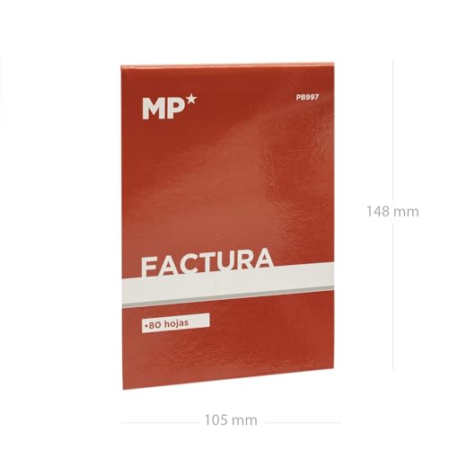 CABLEPELADO Talonario facturas | Libro de factura | Factura simplificada | Sin copia | Papel litográfico | Encolados con matriz de corte | Tamaño A6 - (14.8 cm x 10.5 cm) | Castellano | 80 hojas