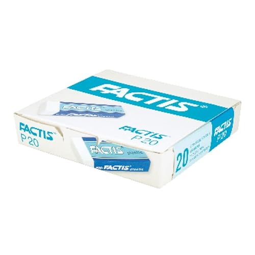 Caja 20 gomas de borrar P20 con faja de cartón FACTIS®