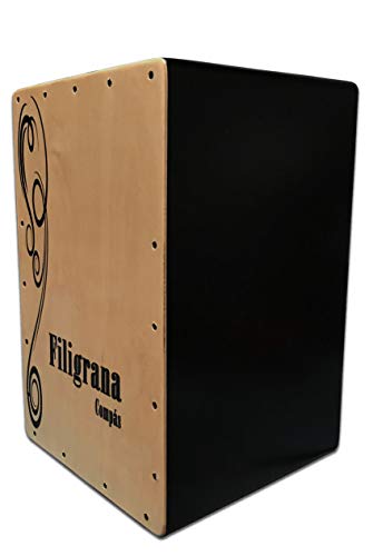 Cajon Flamenco Filigrana Compas (Tapa Natural con Funda)