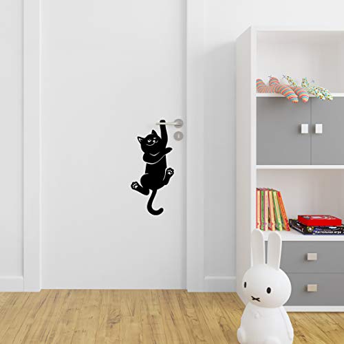 Calcomanía de salto de gato adhesivo de pared para coche, decoración de dormitorio, cocina, animal, ventana de cristal, pegatina para el hogar, calcomanía divertida, guardería, gatito, gatito, etc.