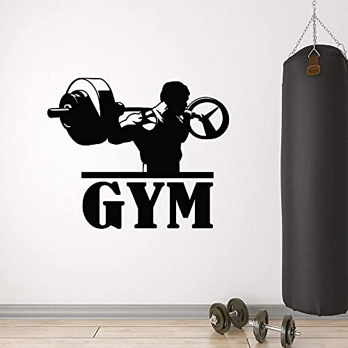 Calcomanía De Vinilo Para Pared De Gimnasio, Pegatina De Obstáculo Duro Para Entrenamiento, Gimnasio, Músculo, Fitness, Gimnasio, Entrenamiento, Fitness, Mural, Papel Tapiz 70X57Cm