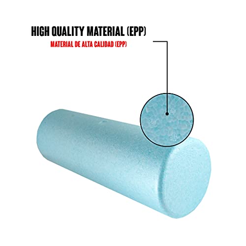 Calma Dragon Foam Roller EPP, 89898, Rodillo de masajes, Roller para Yoga, Fitness, Pilates, Cilindro para Masajes Musculares, Longitud 45 cm diámetro 15 cm, Rodillo miofascial (azul)