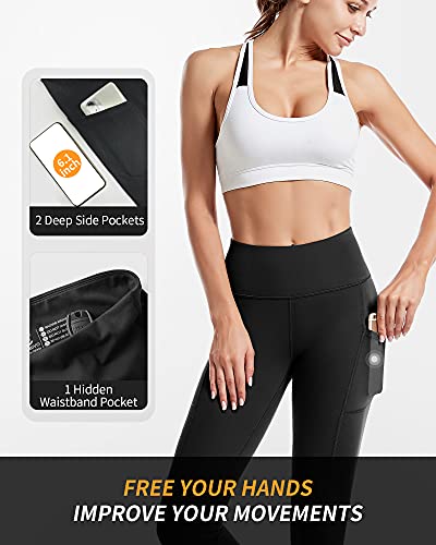 CAMBIVO Leggins Deportivos Mujer Push Up, Mallas Deporte Cintura Alta, Mayas Deportivas con Bolsillos, Pantalones Deporte para Running, Yoga, Fitness, Estiramiento, Pilates