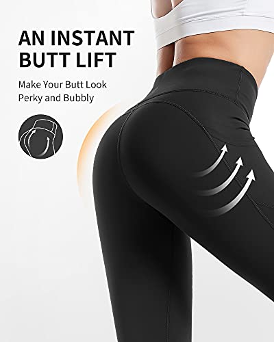 CAMBIVO Leggins Deportivos Mujer Push Up, Mallas Deporte Cintura Alta, Mayas Deportivas con Bolsillos, Pantalones Deporte para Running, Yoga, Fitness, Estiramiento, Pilates