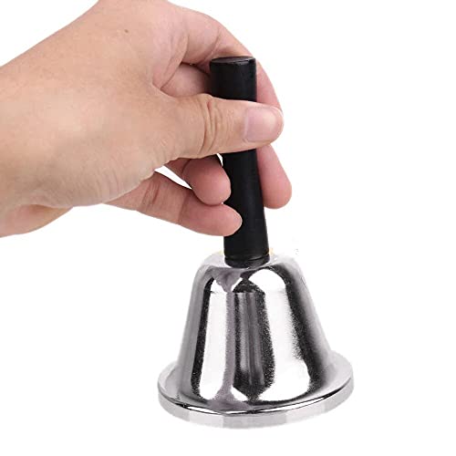 Campana de recepción de Hotel /Campana de Mano/ Timbre de Mesa Timbre de Servicio Timbre Clásico de Acero para Llamadas de Servicio (Campana 13 cm)